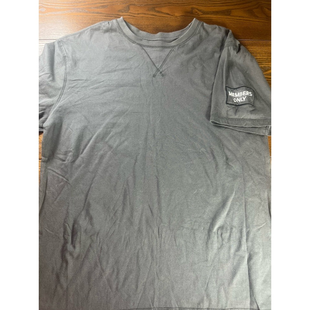 Mens Members Only T-Shirt Top Short Sleeve Crew Neck Gray Size Large